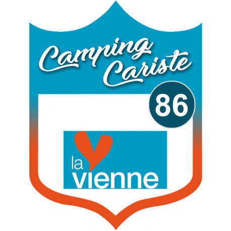 campingcariste Vienne 86 - 15x11.2cm - Sticker/autocollant