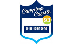 blason camping cariste Seine Saint Denis 93 - 20x15cm - Sticker/autocollant