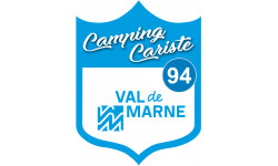 blason camping cariste Val de Marne 94 - 15x11.2cm - Sticker/autocollant