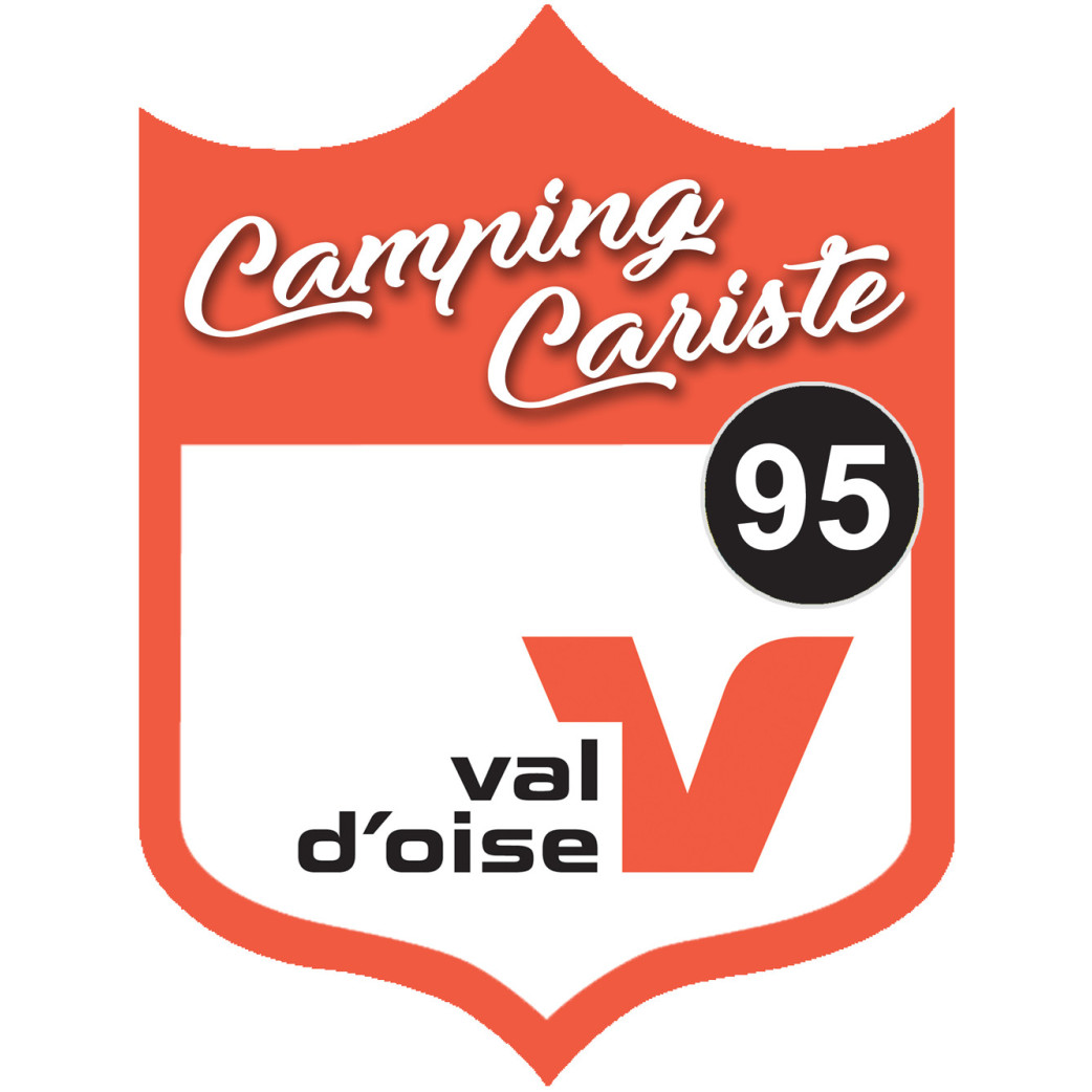 Campingcariste Val d'Oise 95 - 10x7.5cm - Sticker/autocollant