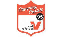 Campingcariste Val d'Oise 95 - 15x11.2cm - Sticker/autocollant