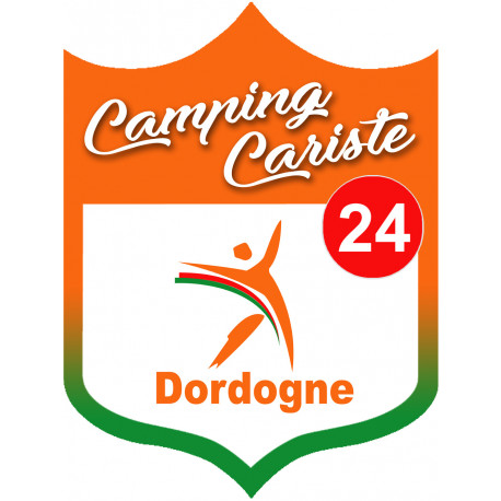 Campingcariste Dordogne 24 - 10x7.5cm - Sticker/autocollant