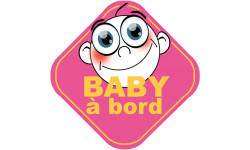 Sticker / autocollant : Baby a bord fille - 15cm