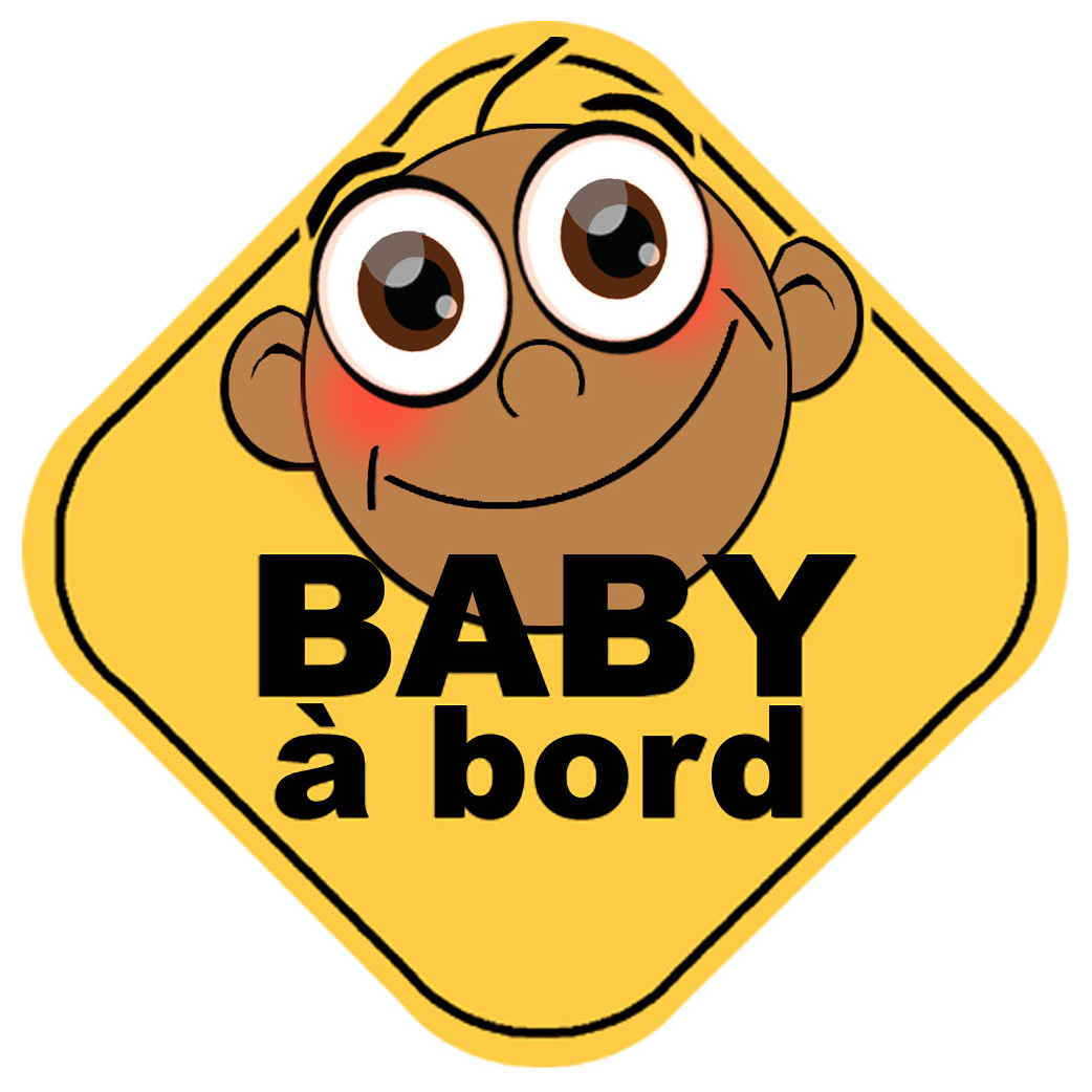 Baby à bord méditerranéen - 15cm - Sticker/autocollant