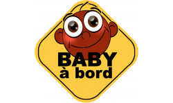 Sticker / autocollant : Baby a bord d'origine afro - 15cm