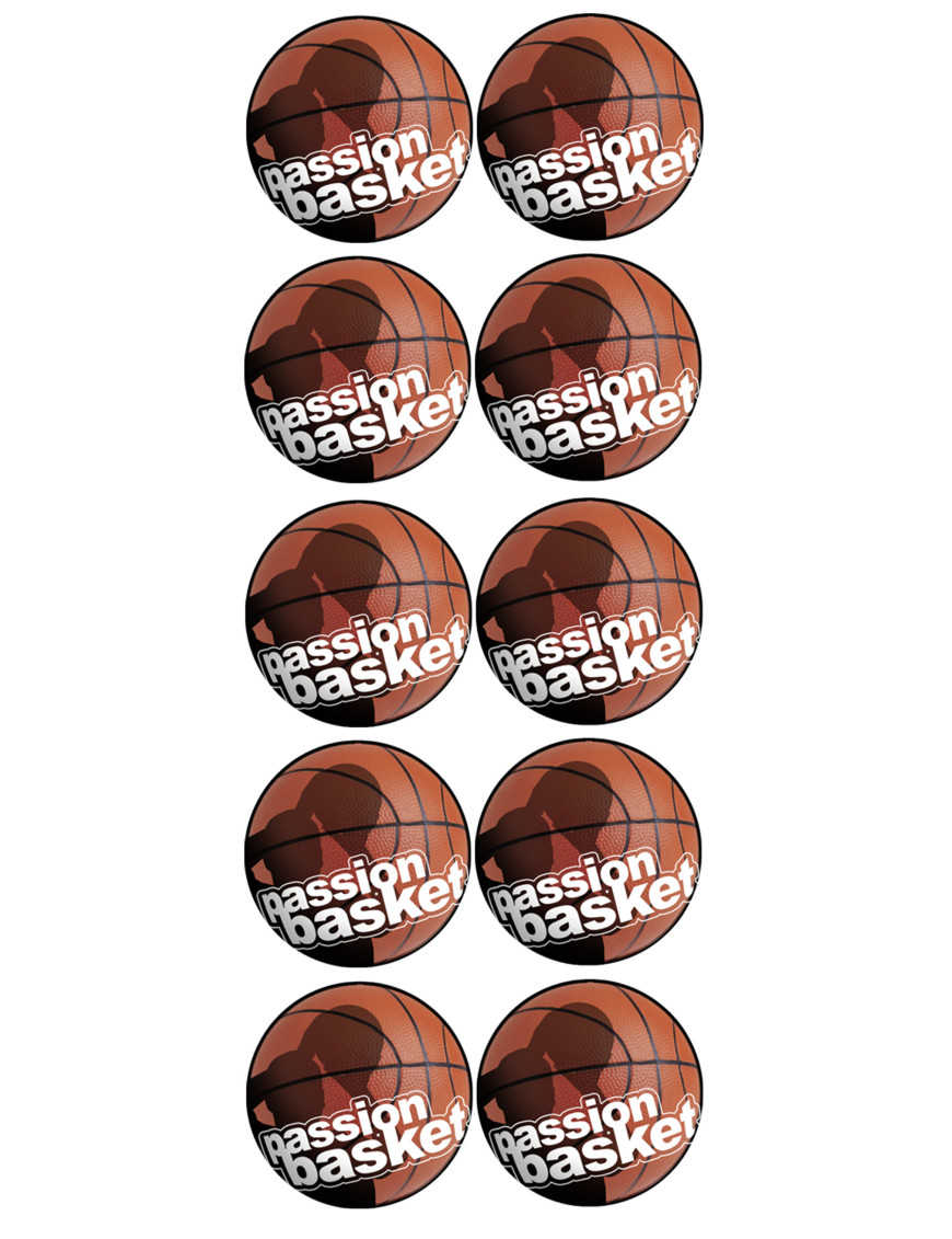Basket SHOOT - 10X5cm - Sticker/autocollant