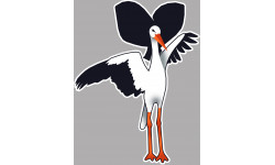 Cigogne Alsacienne - 20x15cm - Sticker/autocollant