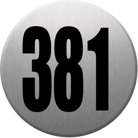 numéroderue381 gris brossé - 10cm - Sticker/autocollant