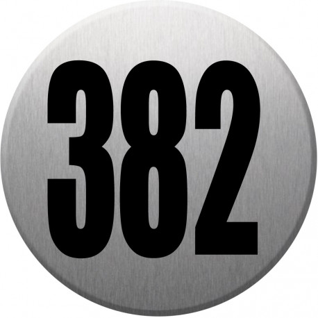 numéroderue382 gris brossé - 10cm - Sticker/autocollant