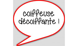 Autocollants : coiffeuse décoiffante