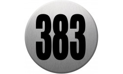 numéroderue383 gris brossé - 10cm - Sticker/autocollant