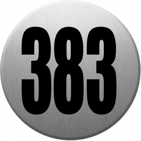numéroderue383 gris brossé - 10cm - Sticker/autocollant