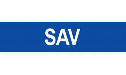 local SAV bleu - 15x3.5cm - Sticker/autocollant