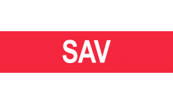 local SAV rouge - 15x13.5cm - Sticker/autocollant