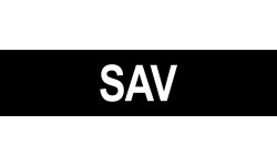 local SAV noir - 15x3.5cm - Sticker/autocollant