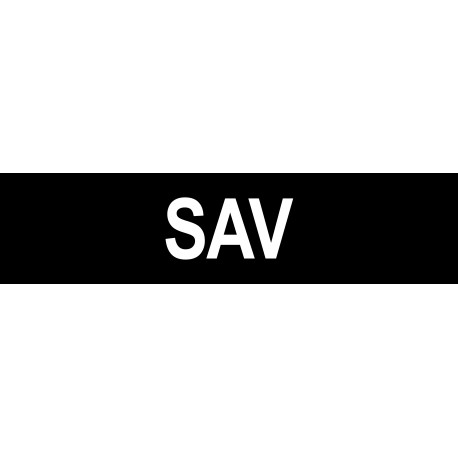 local SAV noir - 15x3.5cm - Sticker/autocollant
