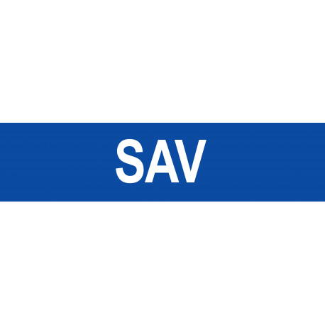 local SAV bleu - 29x7cm - Sticker/autocollant