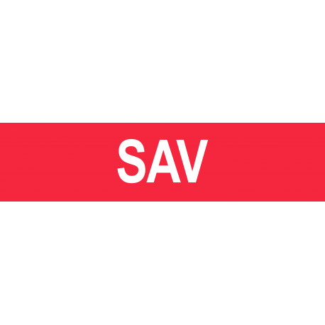 local SAV rouge - 29x7cm - Sticker/autocollant