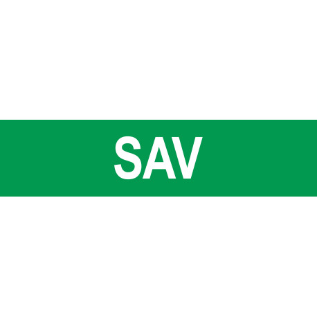 local SAV vert - 15x3.5cm - Sticker/autocollant