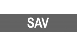 local SAV gris - 29x7cm - Sticker/autocollant