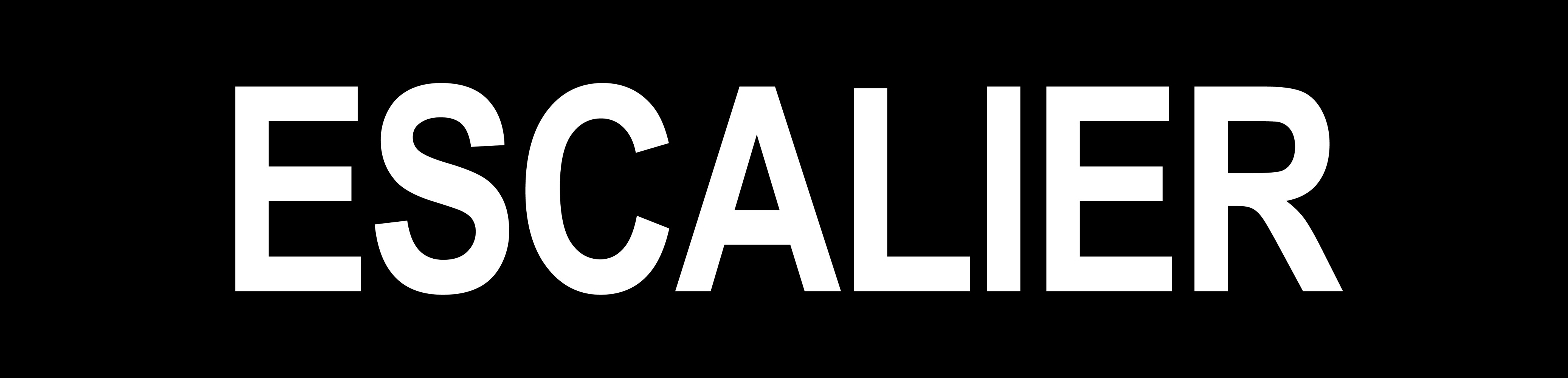 Local escalier - Fond noir - 15x3.5cm - Sticker/autocollant