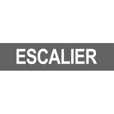 Local escalier - Fond gris - 15x3.5cm - Sticker/autocollant