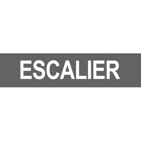 Local escalier - Fond gris - 29x7cm - Sticker/autocollant Local escalier - Fond gris - 29x7cm - Sticker/autocollant