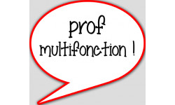 prof multifonction - 10x9cm - sticker/autocollant