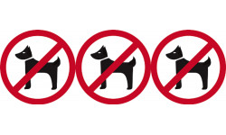 Animaux interdits - 3x10cm - Sticker/autocollant