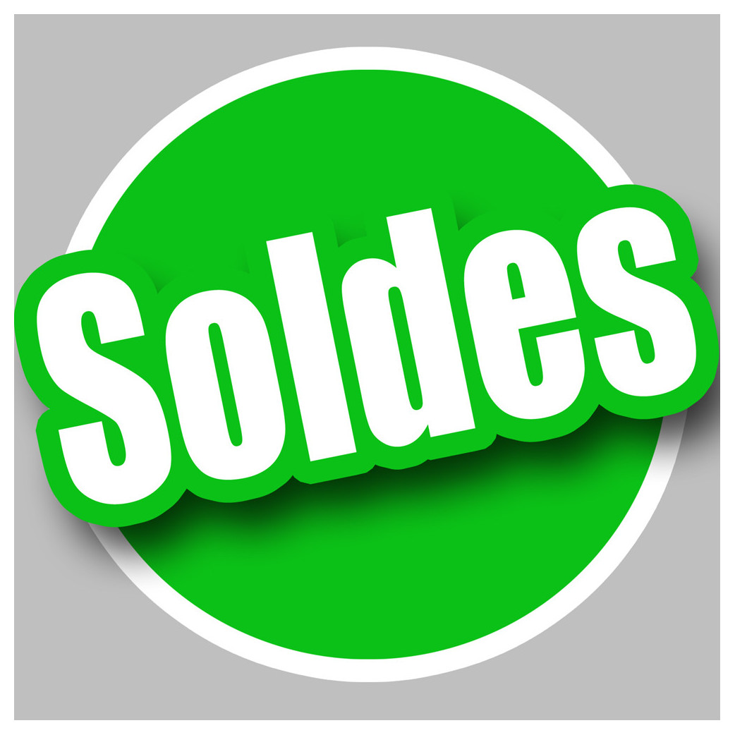 solde VERT - 10cm - Sticker/autocollant