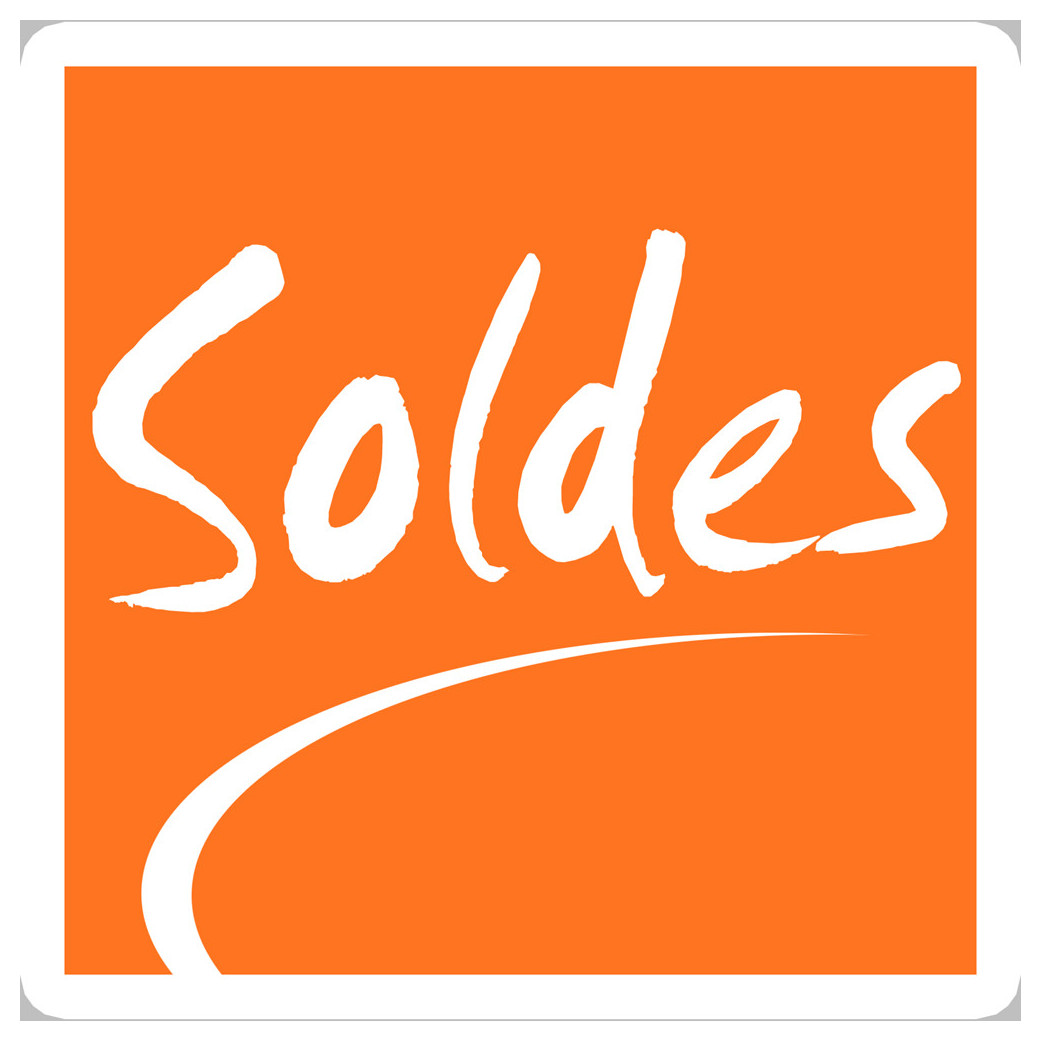 solde Carré Orangé - 10cm - Sticker/autocollant