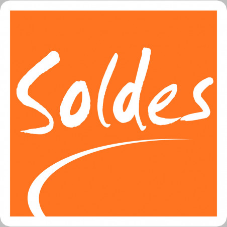 solde Carré Orangé - 10cm - Sticker/autocollant solde Carré Orangé - 10cm - Sticker/autocollant