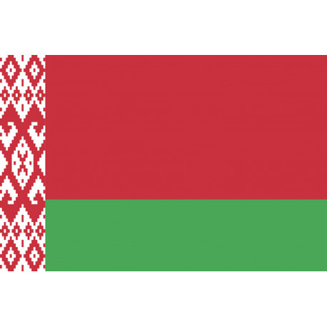 Drapeau Biélorussie - 15x10cm - Sticker/autocollant
