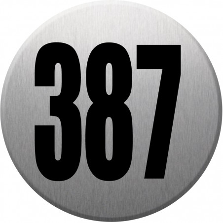 numéroderue387 gris brossé - 10cm - Sticker/autocollant numéroderue387 gris brossé - 10cm - Sticker/autocollant