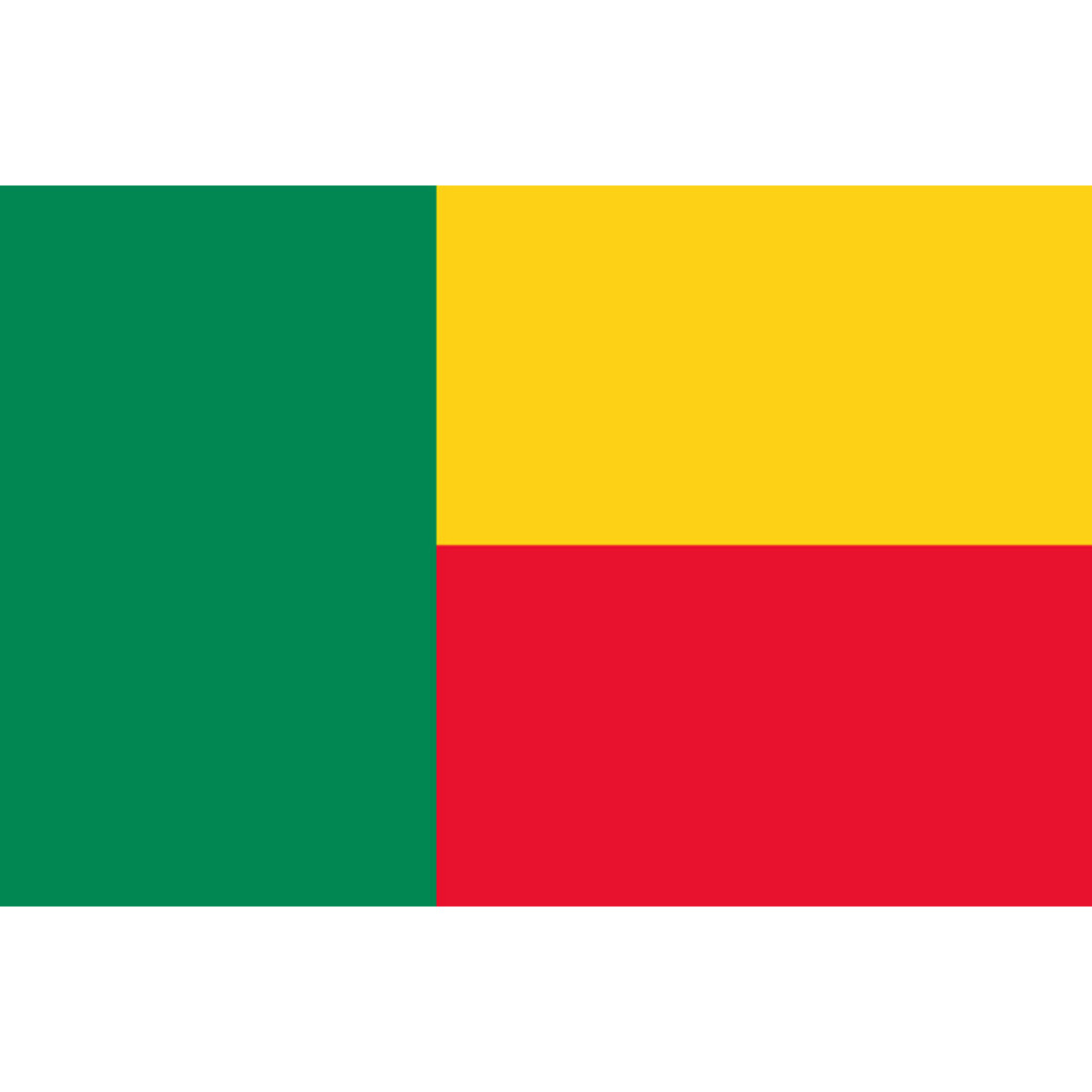 Drapeau Bénin - 5x3.3cm - Sticker/autocollant