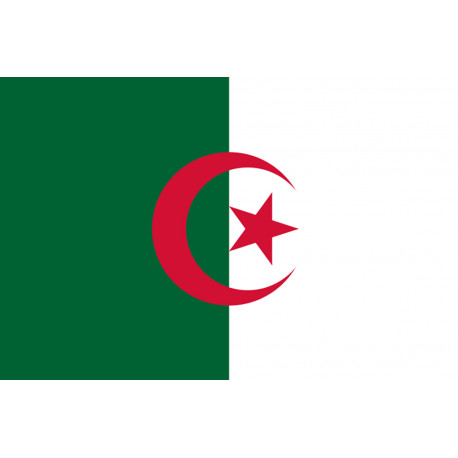 Drapeau Algérie - 5x3.3cm - Sticker/autocollant