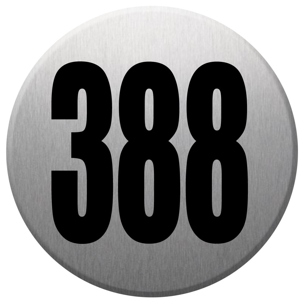numéroderue388 gris brossé - 10cm - Sticker/autocollant