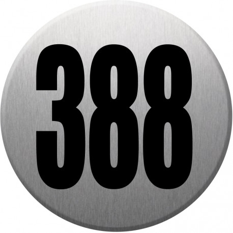 numéroderue388 gris brossé - 10cm - Sticker/autocollant