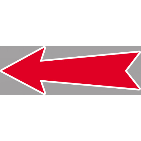flèche détourée universelle - 15x5cm - Sticker/autocollant