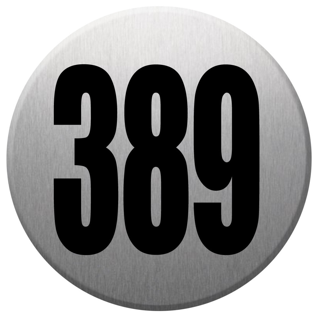 numéroderue389 gris brossé - 10cm - Sticker/autocollant