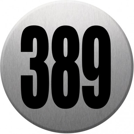numéroderue389 gris brossé - 10cm - Sticker/autocollant