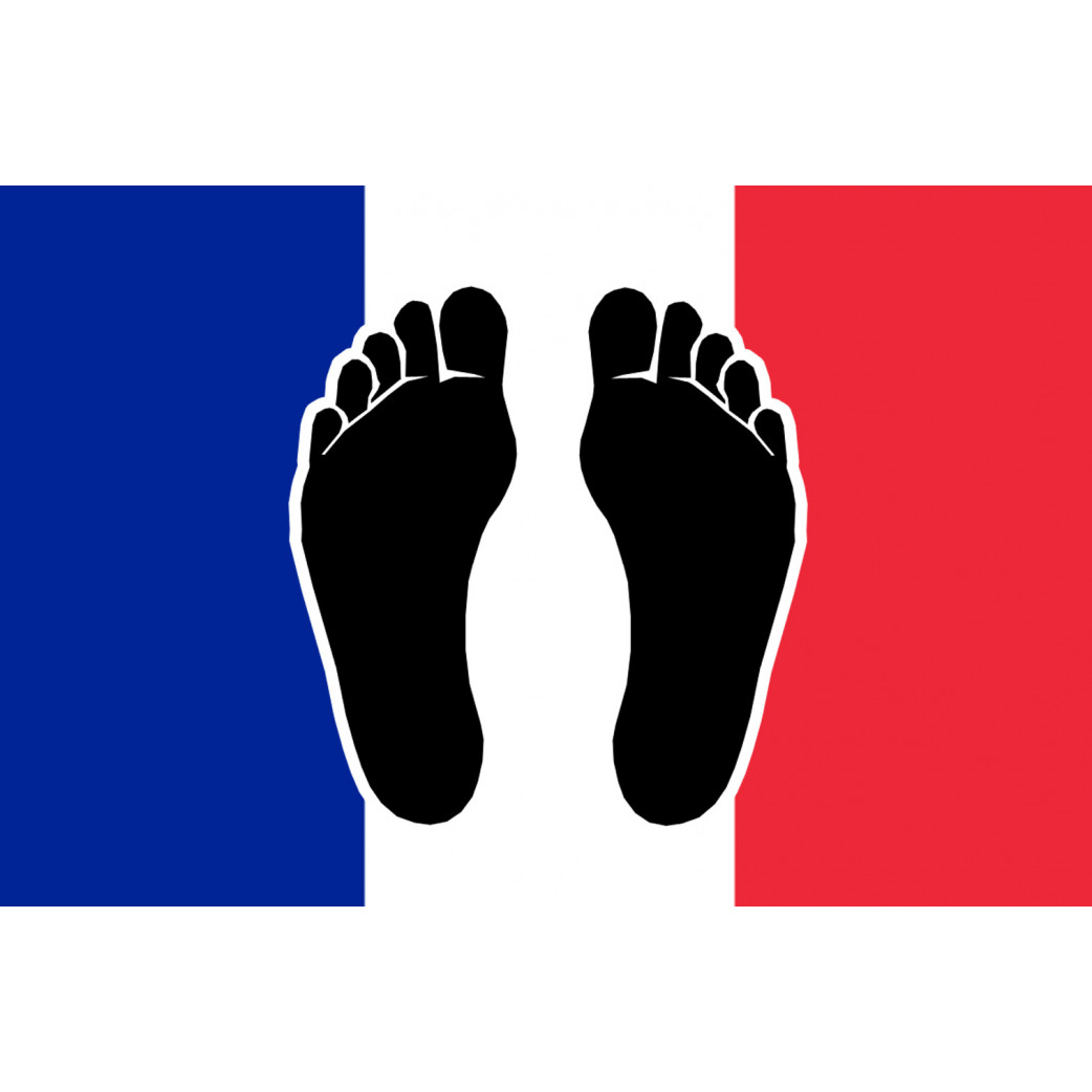 Pieds noirs drapeau Français - 15x10cm - Sticker/autocollant