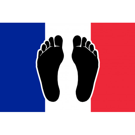 Pieds noirs drapeau Français - 15x10cm - Sticker/autocollant Pieds noirs drapeau Français - 15x10cm - Sticker/autocollant