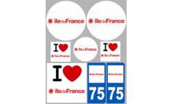 stickers / autocollant département de la île de France