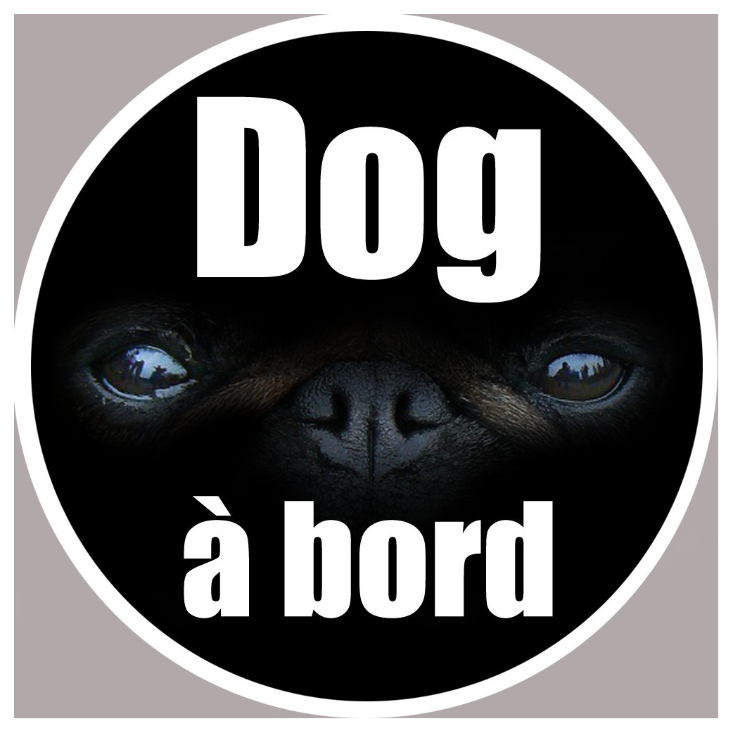 dog à bord - 10cm - Sticker/autocollant