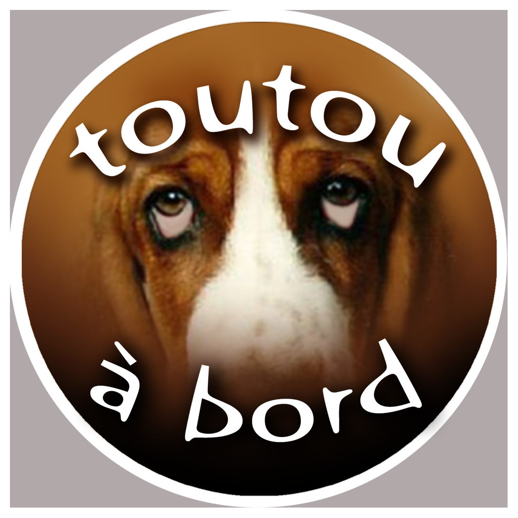 Toutou à bord - 5cm - Sticker/autocollant