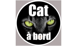 Cat à bord - 15cm - Sticker/autocollant