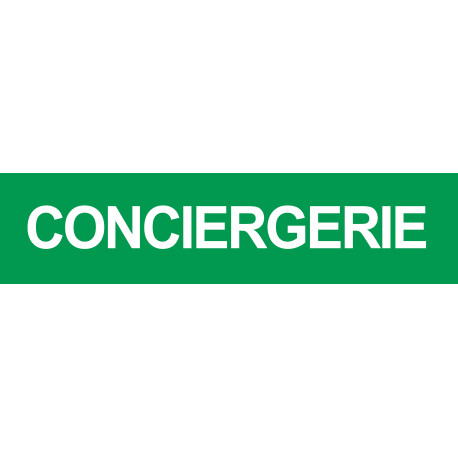 CONCIERGERIE VERT - 29x7cm - Sticker/autocollant
