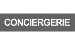 CONCIERGERIE GRIS - 29x7cm - Sticker/autocollant