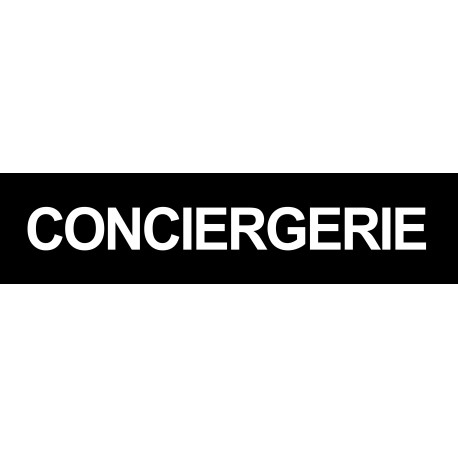 CONCIERGERIE NOIR - 15x3.5cm - Sticker/autocollant